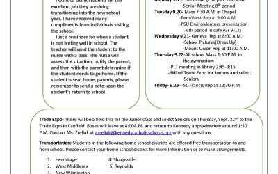 KCMS/HS weekly news 9-19