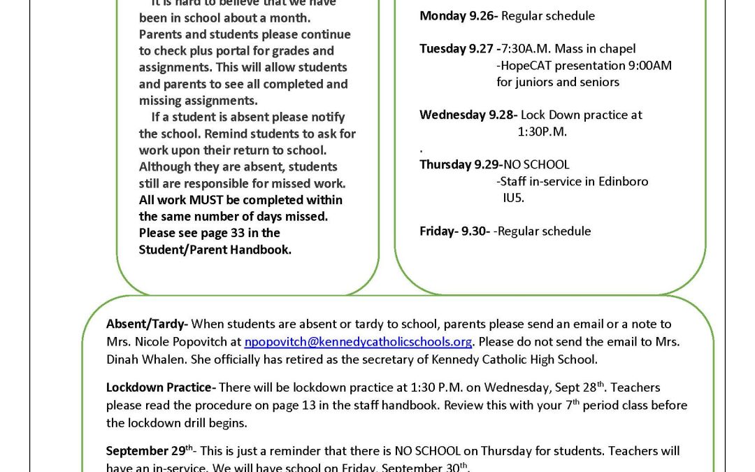 MS/HS Weekly Newsletter