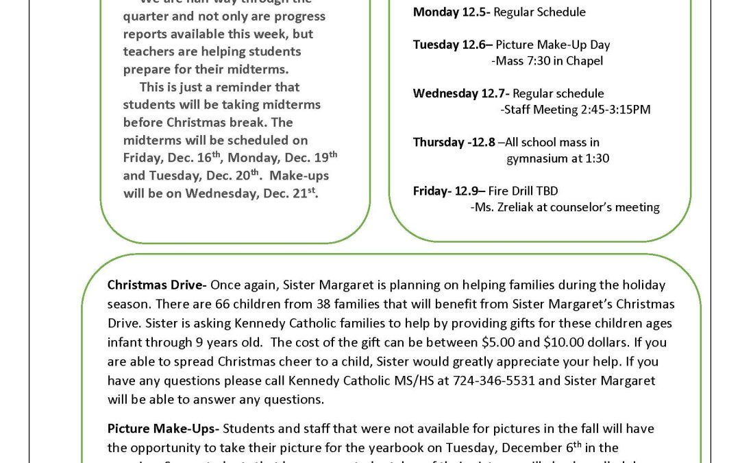 KCMS/HS Weekly News 12-5