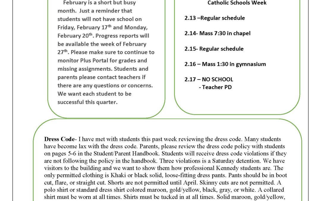 KCMS/HS Weekly Newsletter 2-13-23