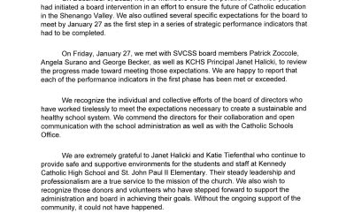 A Letter from the Diocese of Erie to KCFS Families